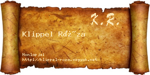 Klippel Róza névjegykártya